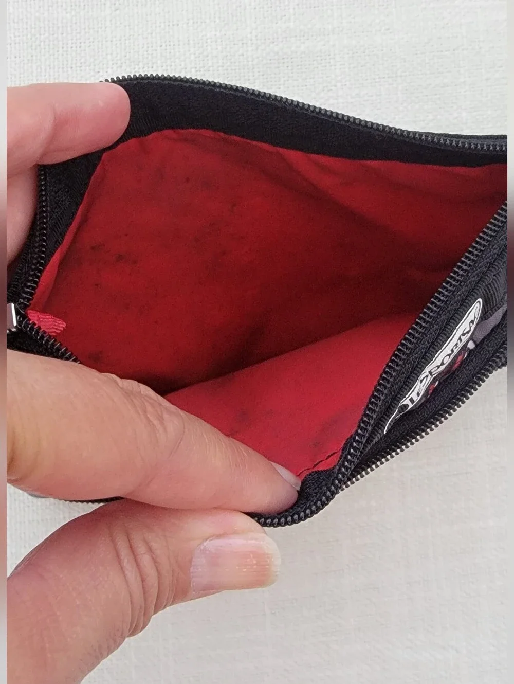 LeSportsac Gray Triple-Zip Pouch with Terrier Toss Print!